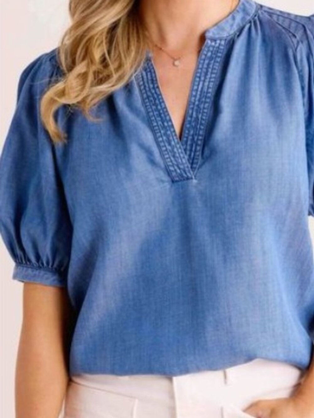 Current Air - Patti Denim Blue Blouse